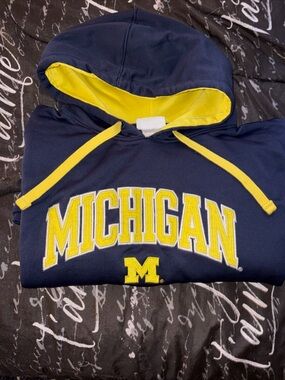 Section 101 by Majestic Michigan Wolverines Mens Pullover Hoodie 2XL Champs